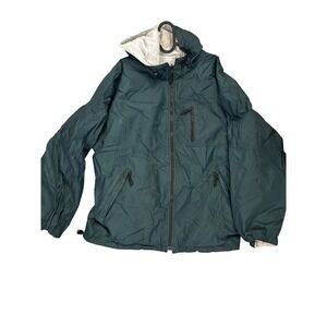 Vintage 90s Windbreaker Lined Hooded Zip Pocket Unisex Large Jacket